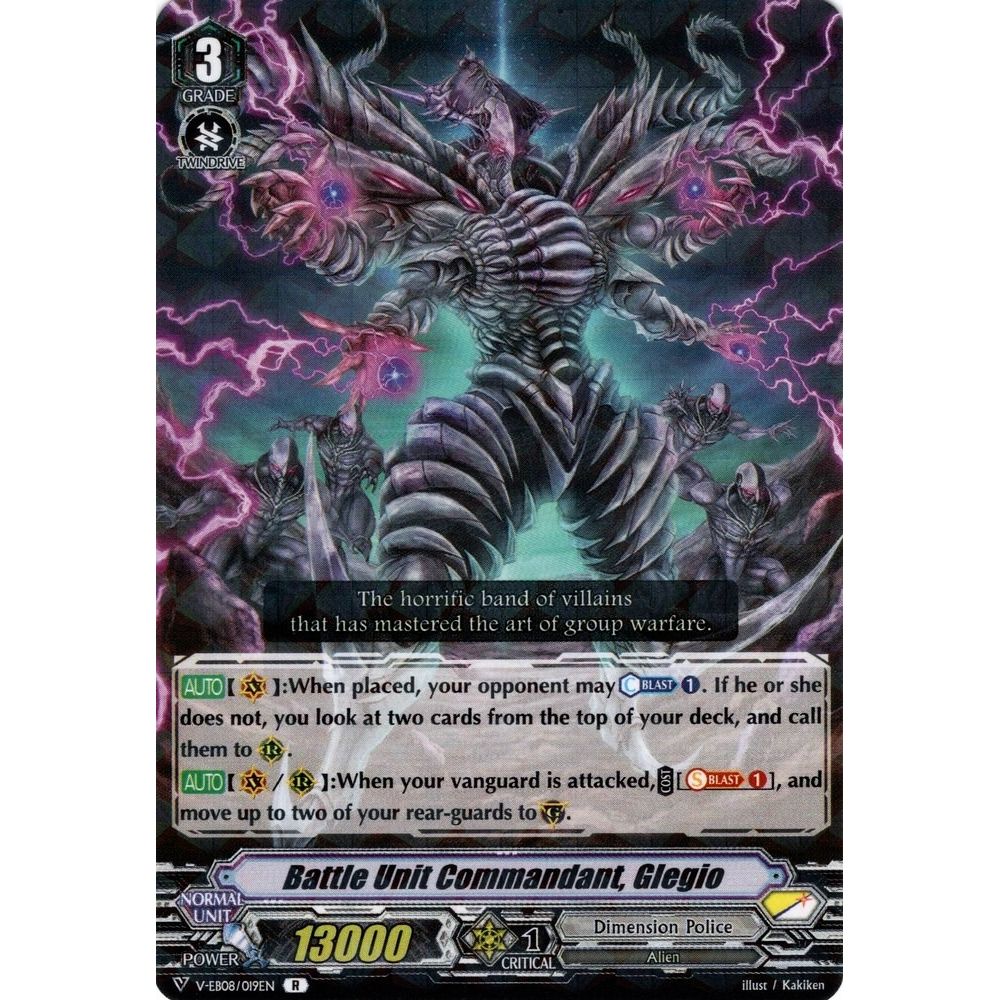 Image for Battle Unit Commandant, Glegio (V-EB08/019EN) (V-EB08) - Cardfight Vanguard