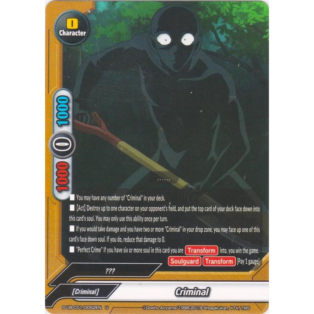 Image for Criminal (B) (S-UB-C01/0052EN) (S-UB-C01) - Future Card BuddyFight