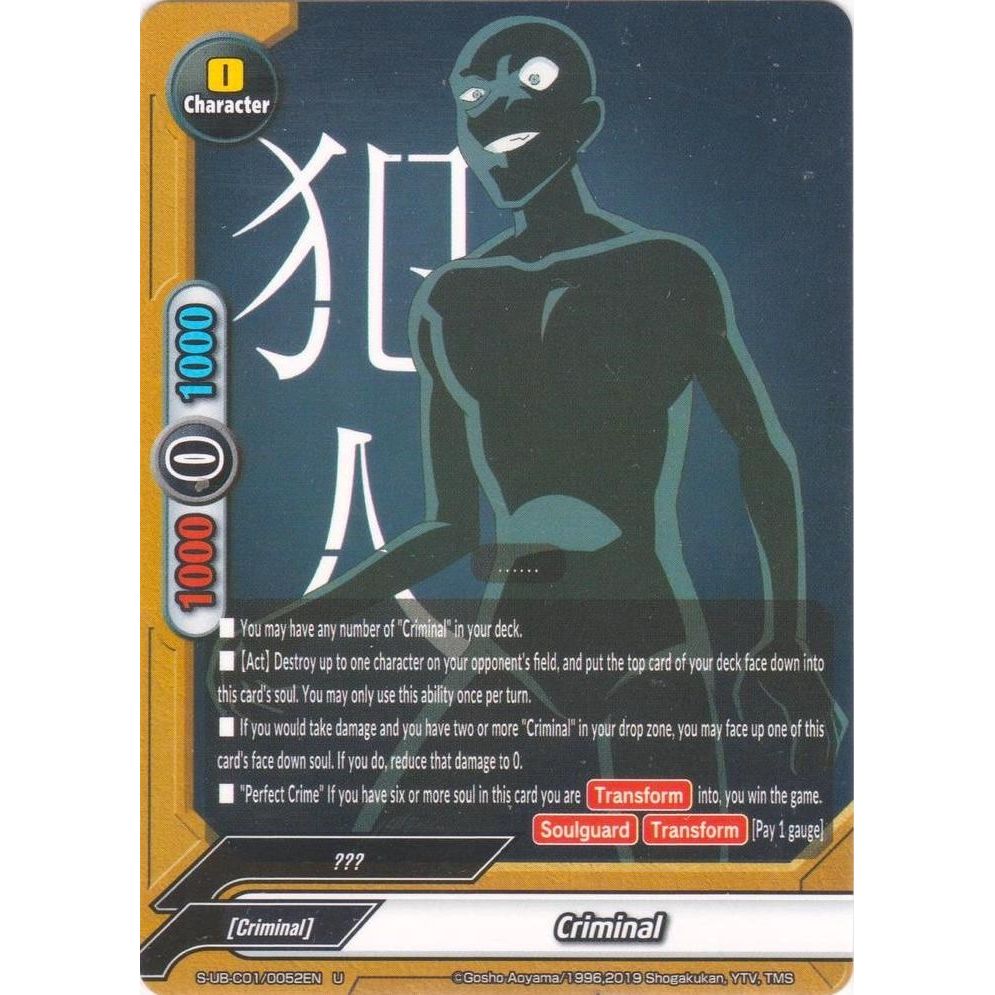 Image for Criminal (D) (S-UB-C01/0052EN) (S-UB-C01) - Future Card BuddyFight