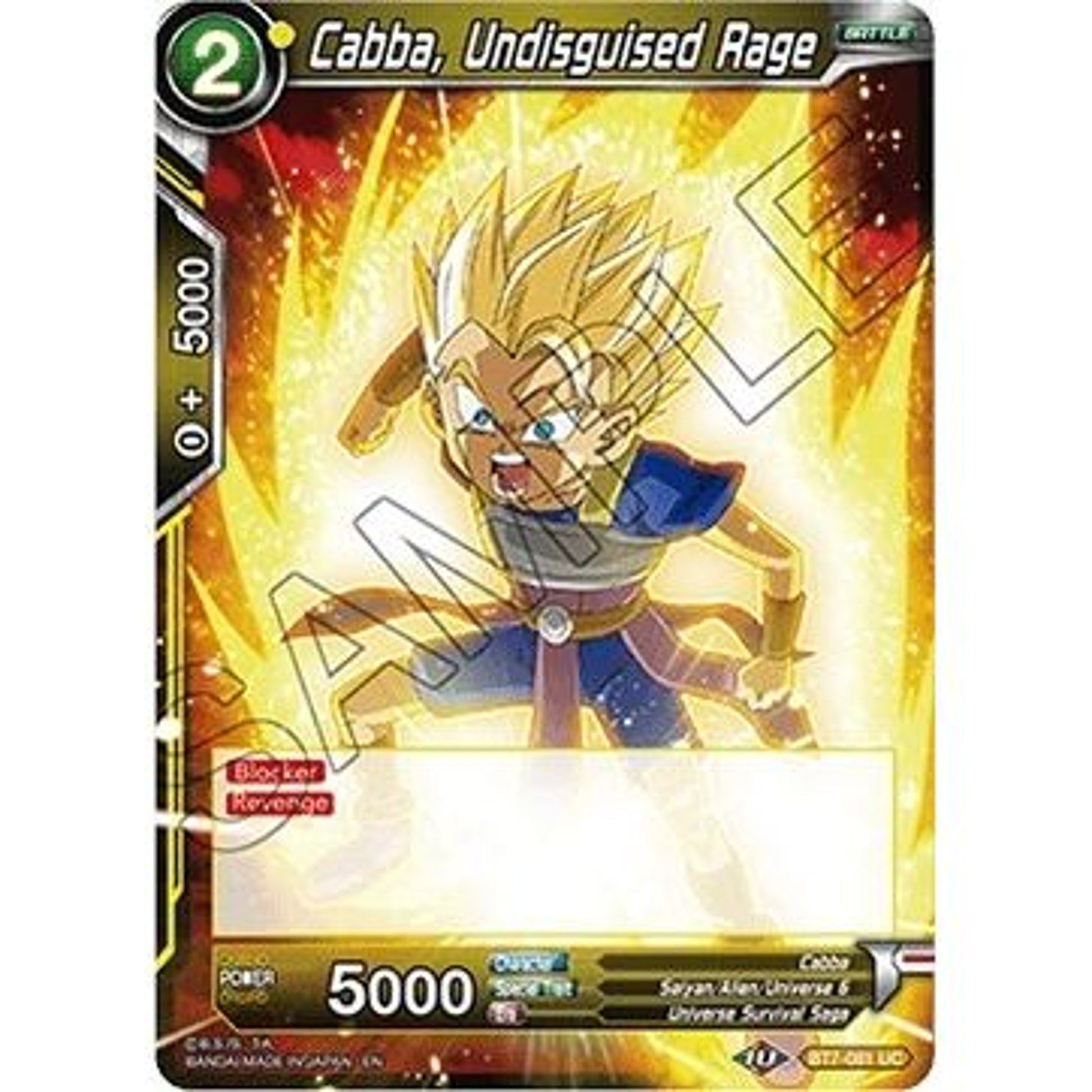 Image for Cabba, Undisguised Rage (BT7-081) (DBS-B07) - Dragon Ball Super: Masters