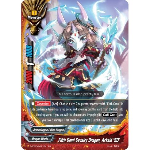 Image for Fifth Omni Cavalry Dragon, Arkaid "SD" (S-BT05/0011EN) (S-BT05) - Future Card BuddyFight