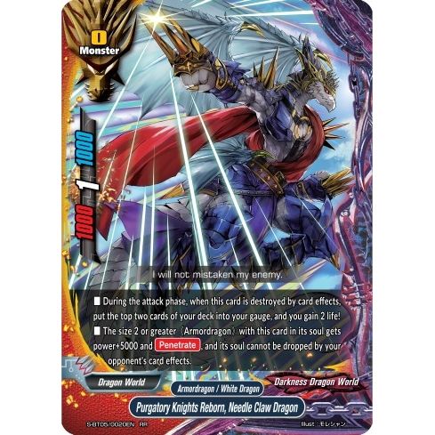 Image for Purgatory Knights Reborn, Needle Claw Dragon (S-BT05/0020EN) (S-BT05) - Future Card BuddyFight