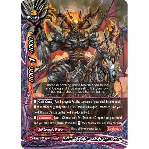 Image for Indolent Evil Demonic Dragon, Sloth (S-BT05/0028EN) (S-BT05) - Future Card BuddyFight
