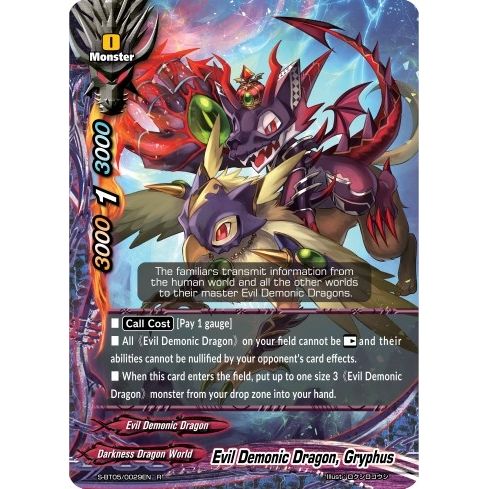 Image for Evil Demonic Dragon, Gryphus (S-BT05/0029EN) (S-BT05) - Future Card BuddyFight