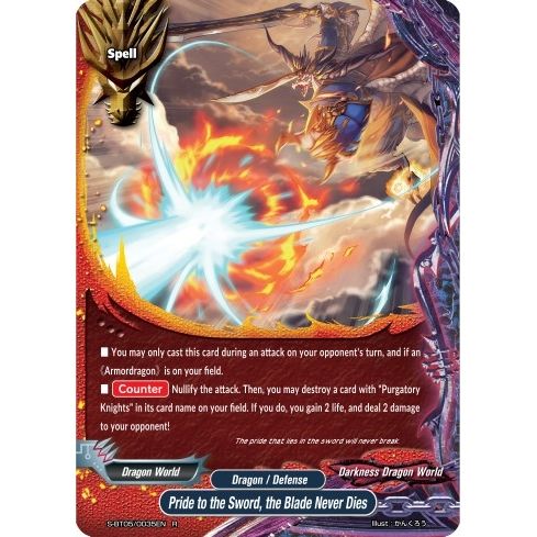 Image for Pride to the Sword, the Blade Never Dies (S-BT05/0035EN) (S-BT05) - Future Card BuddyFight