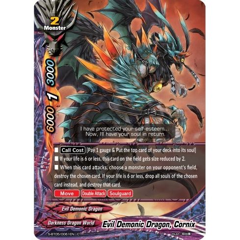 Image for Evil Demonic Dragon, Cornix (S-BT05/0061EN) (S-BT05) - Future Card BuddyFight