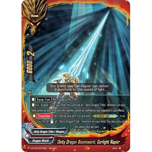 Image for Deity Dragon Beamsword, Garlight Rapier (S-BT05/0070EN) (S-BT05) - Future Card BuddyFight