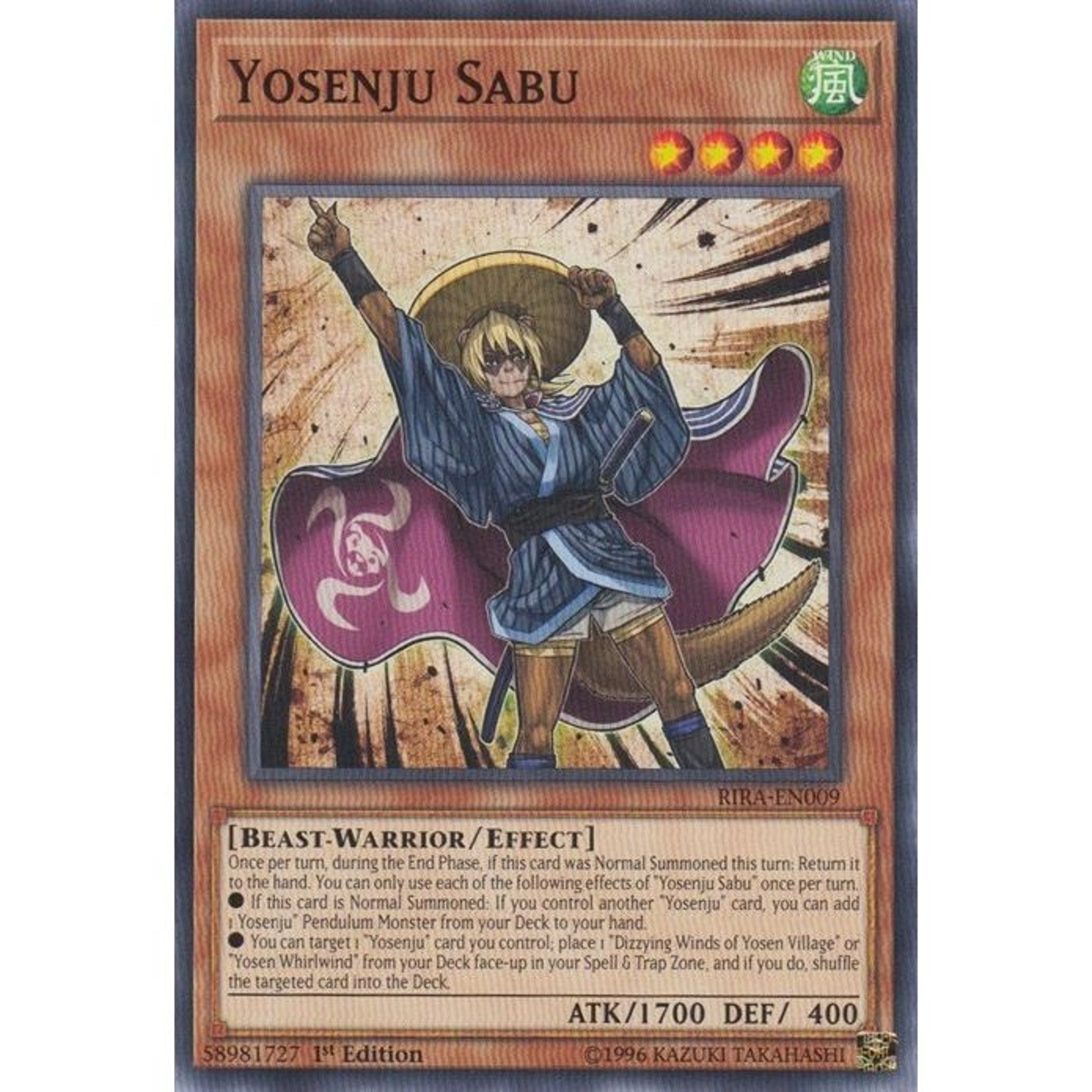 Image for Yosenju Sabu (RIRA-EN009) (RIRA) - YuGiOh