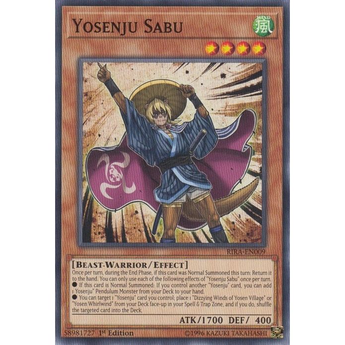 Image for Yosenju Sabu (RIRA-EN009) (RIRA) - YuGiOh
