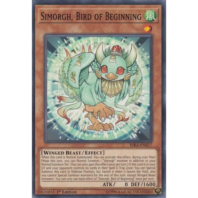 Image for Simorgh, Bird of Beginning (RIRA-EN017) (RIRA) - YuGiOh