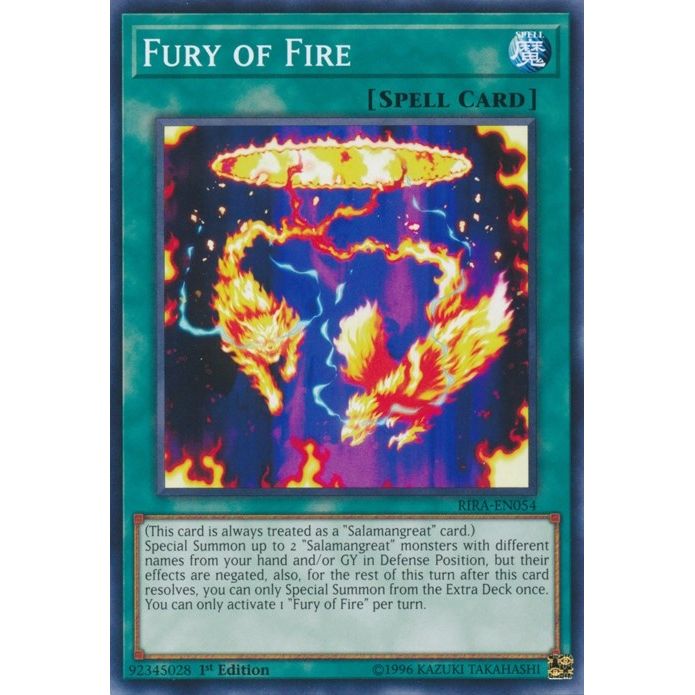 Image for Fury of Fire (RIRA-EN054) (RIRA) - YuGiOh
