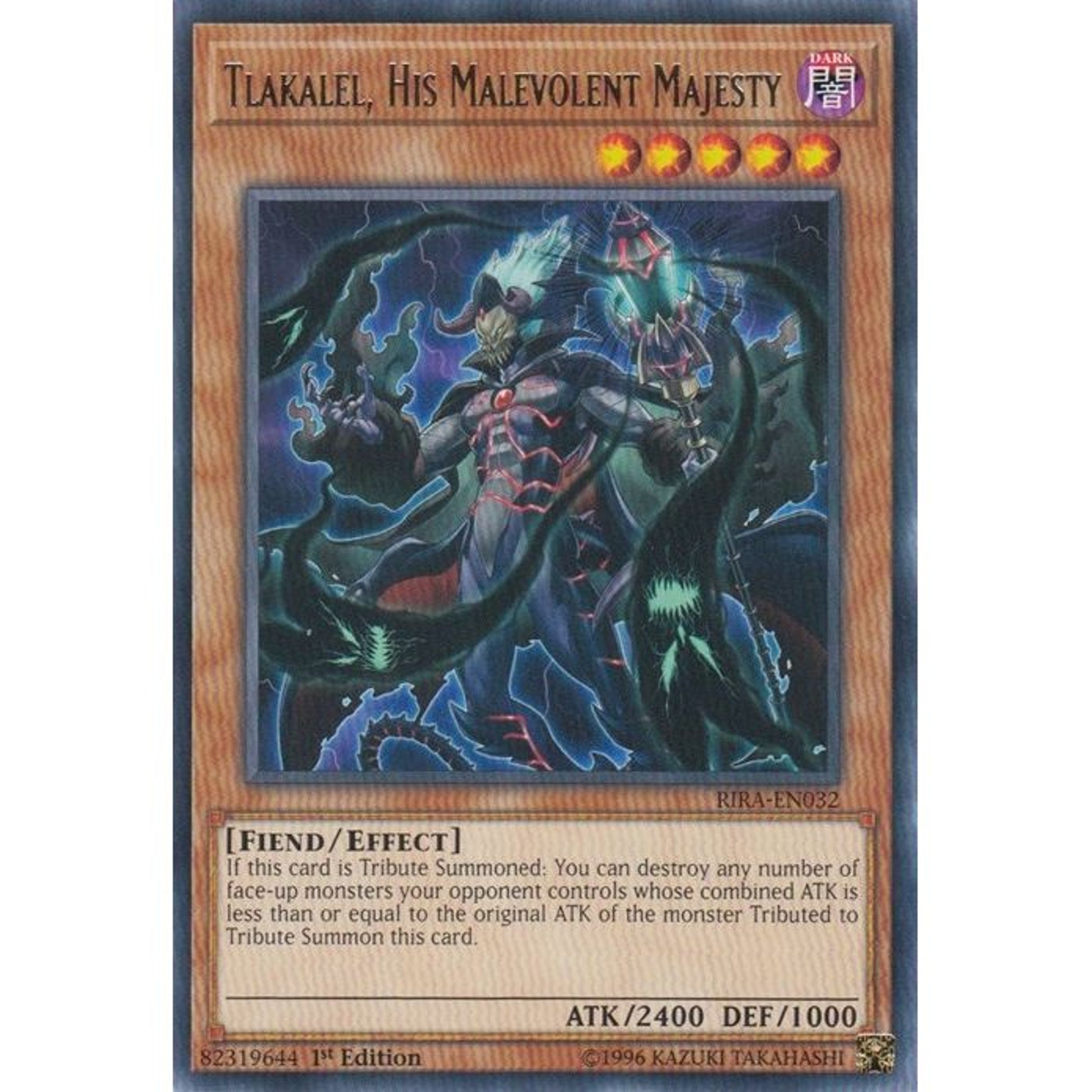 Image for Tlakalel, His Malevolent Majesty (RIRA-ENSP1) (RIRA-ENSP1) (RIRA) - YuGiOh