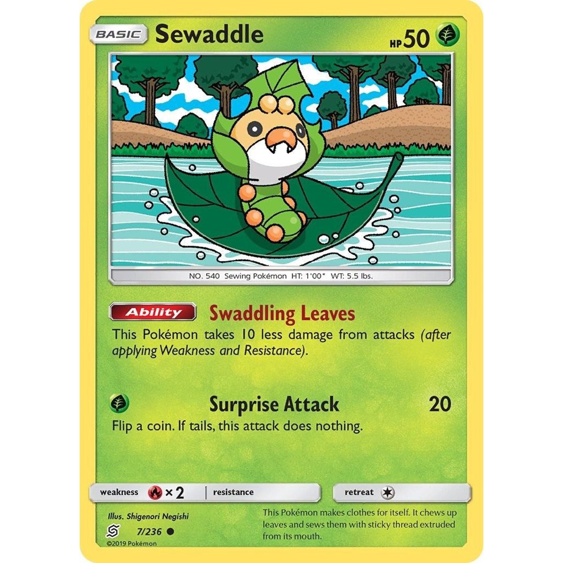 Image for Sewaddle (7) (7/236) (SM11) - Pokemon