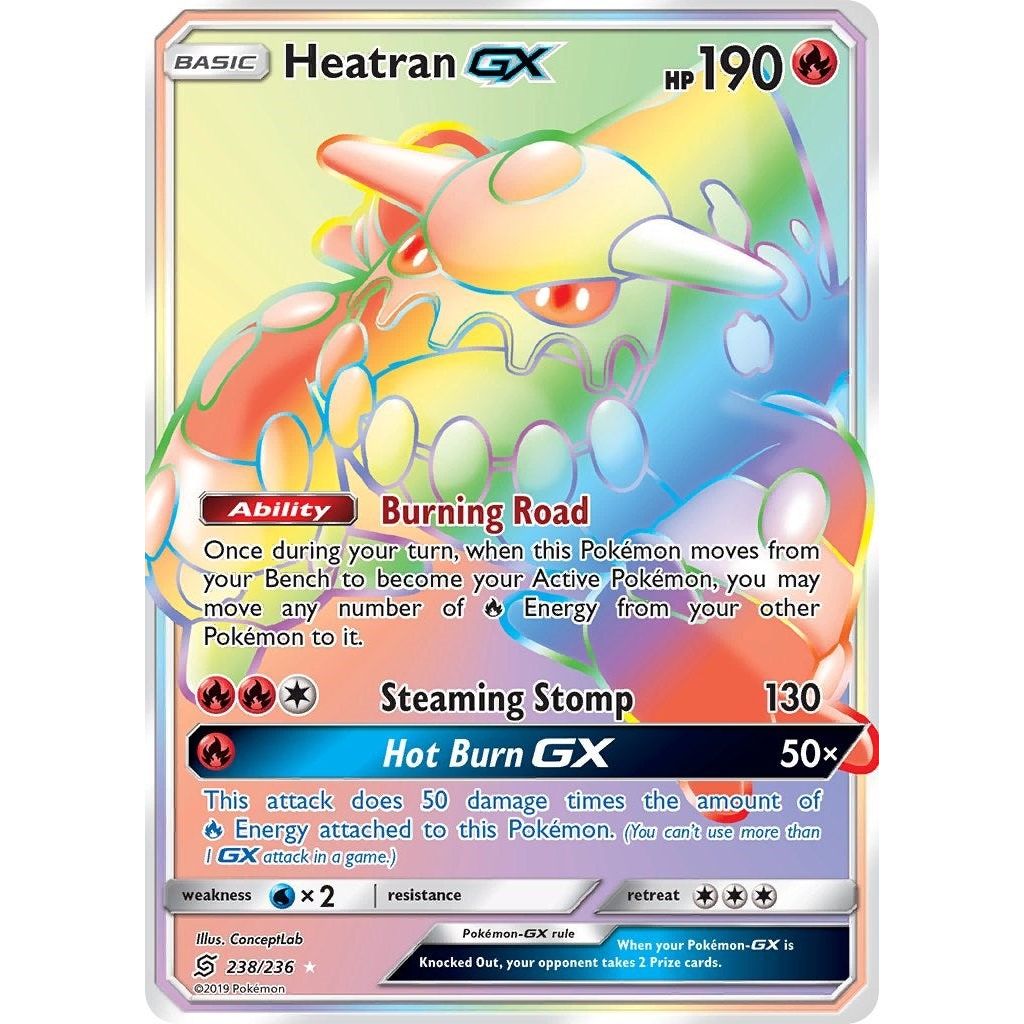 Image for Heatran GX (Secret) (238/236) (SM11) - Pokemon