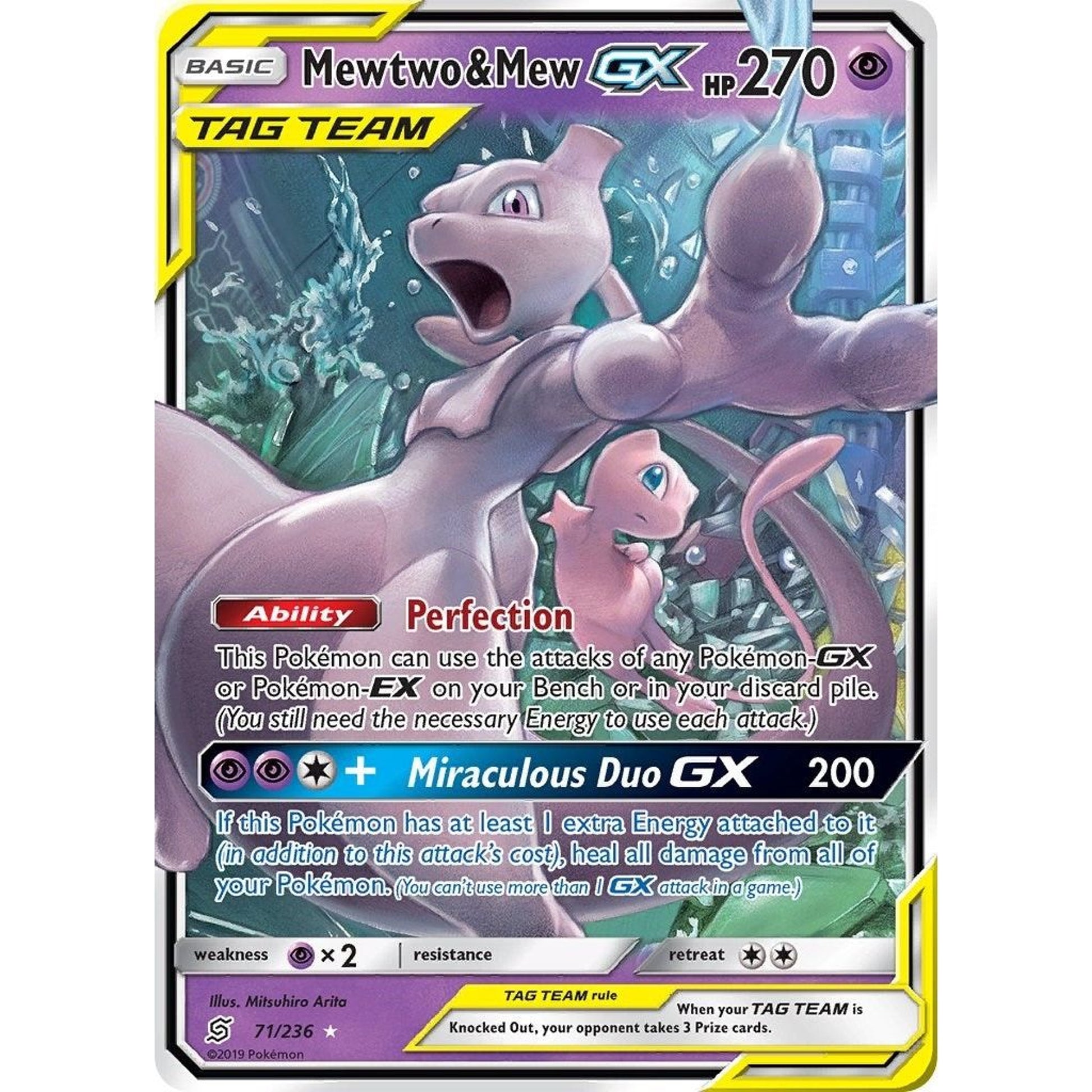 Image for Mewtwo & Mew GX (71/236) (SM11) - Pokemon