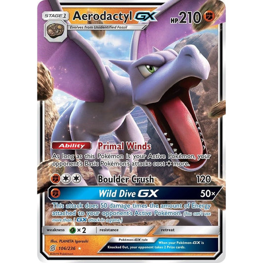 Image for Aerodactyl GX (106/236) (SM11) - Pokemon
