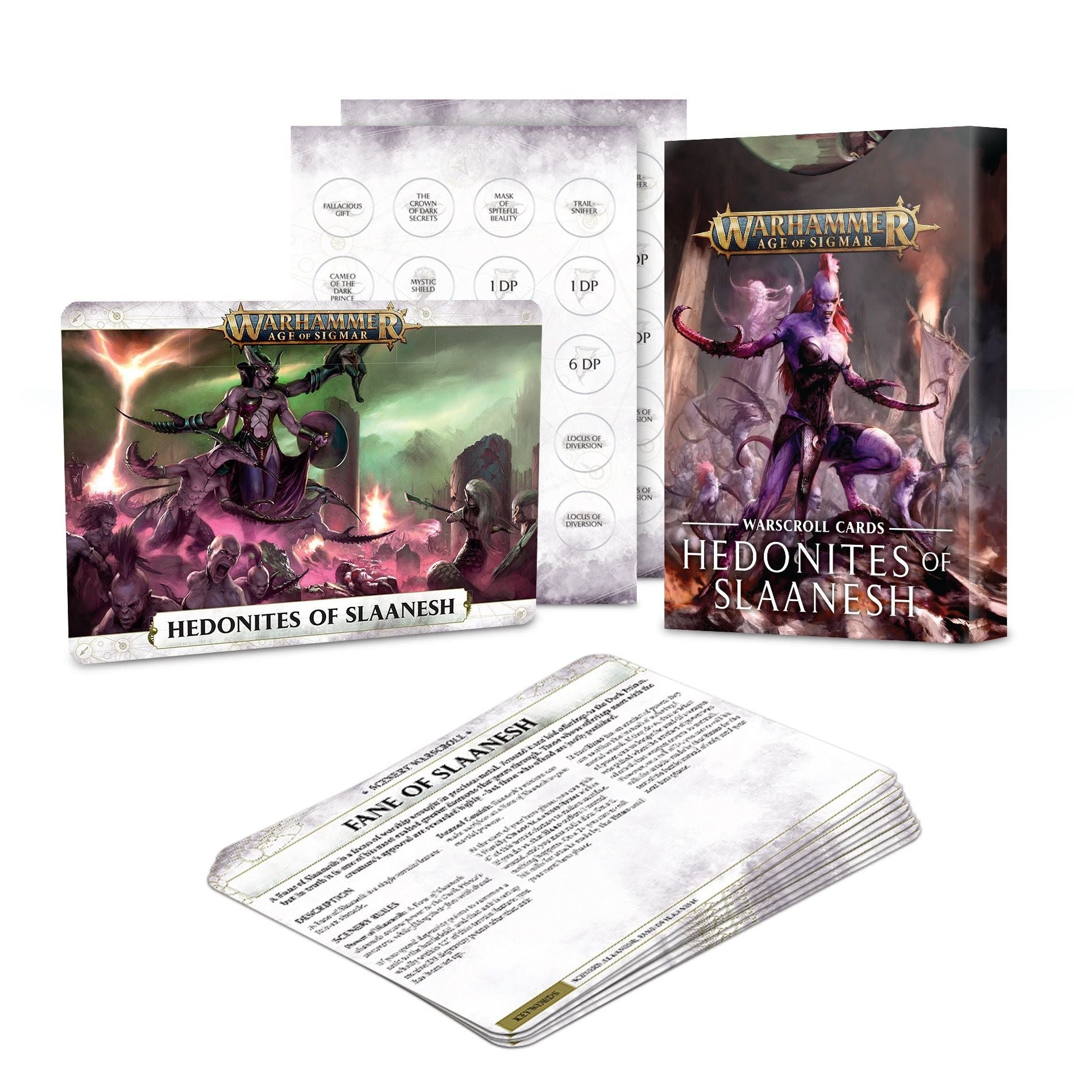 Image for Warhammer: Age of Sigmar - Warscrolls: Hedonites of Slaanesh - Warhammer Game Accessories