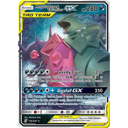 Image for Mega Sableye & Tyranitar GX (126/236) (SM11) - Pokemon
