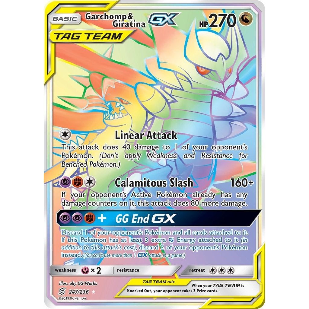 Image for Garchomp & Giratina GX (Secret) (247/236) (SM11) - Pokemon