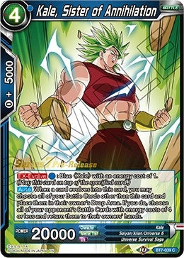 Image for Kale, Sister of Annihilation (BT7-039_PR) (DBS-B07PRE) - Dragon Ball Super: Masters