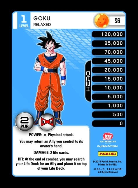 Image for Goku - Relaxed (S6) (EVO) - Dragon Ball Z TCG