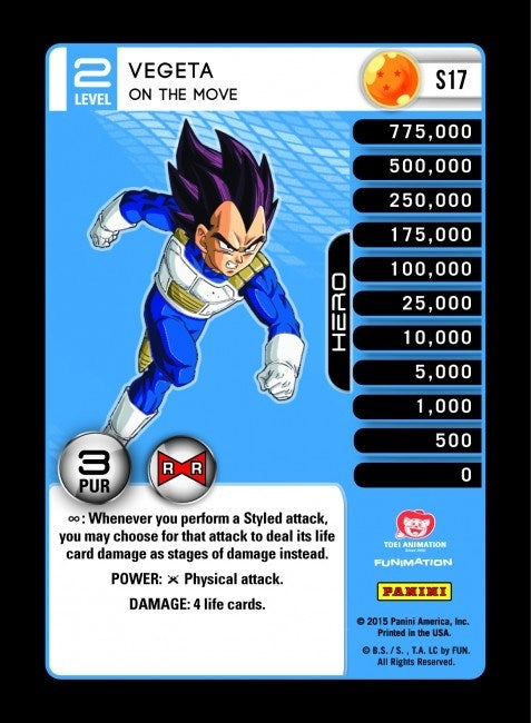Image for Vegeta - On The Move (S17) (EVO) - Dragon Ball Z TCG