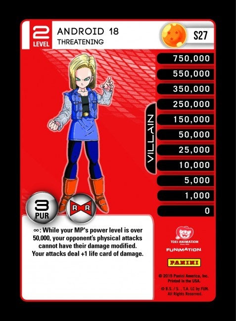 Image for Android 18 - Threatening (S27) (EVO) - Dragon Ball Z TCG