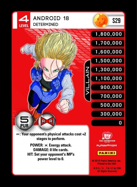Image for Android 18 - Determined (S29) (EVO) - Dragon Ball Z TCG