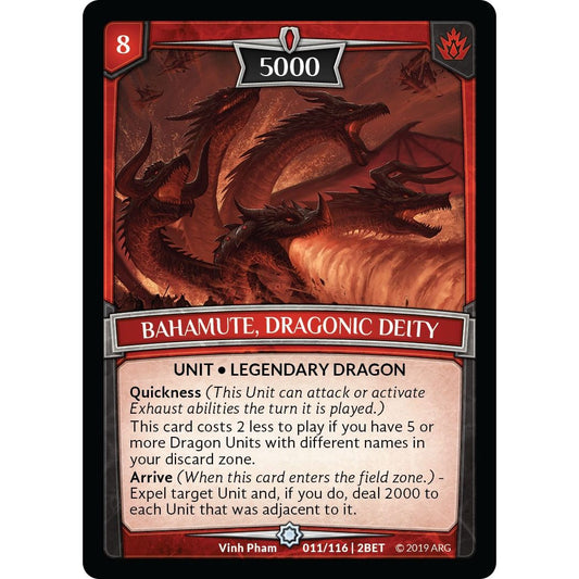 Image for Bahamute, Dragonic Deity (11/116 | 2BET) (BET) - Argent Saga TCG