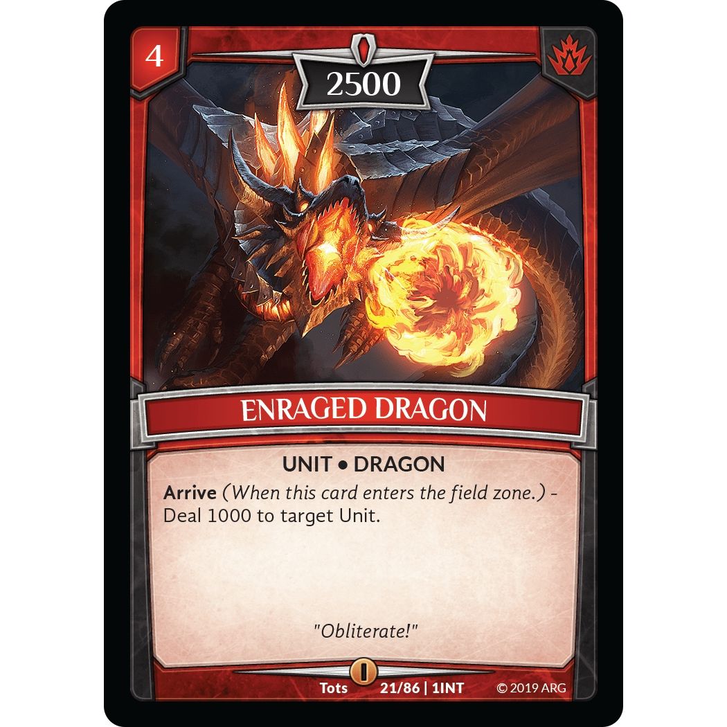 Image for Enraged Dragon (21/86 | 1INT) (INT) - Argent Saga TCG