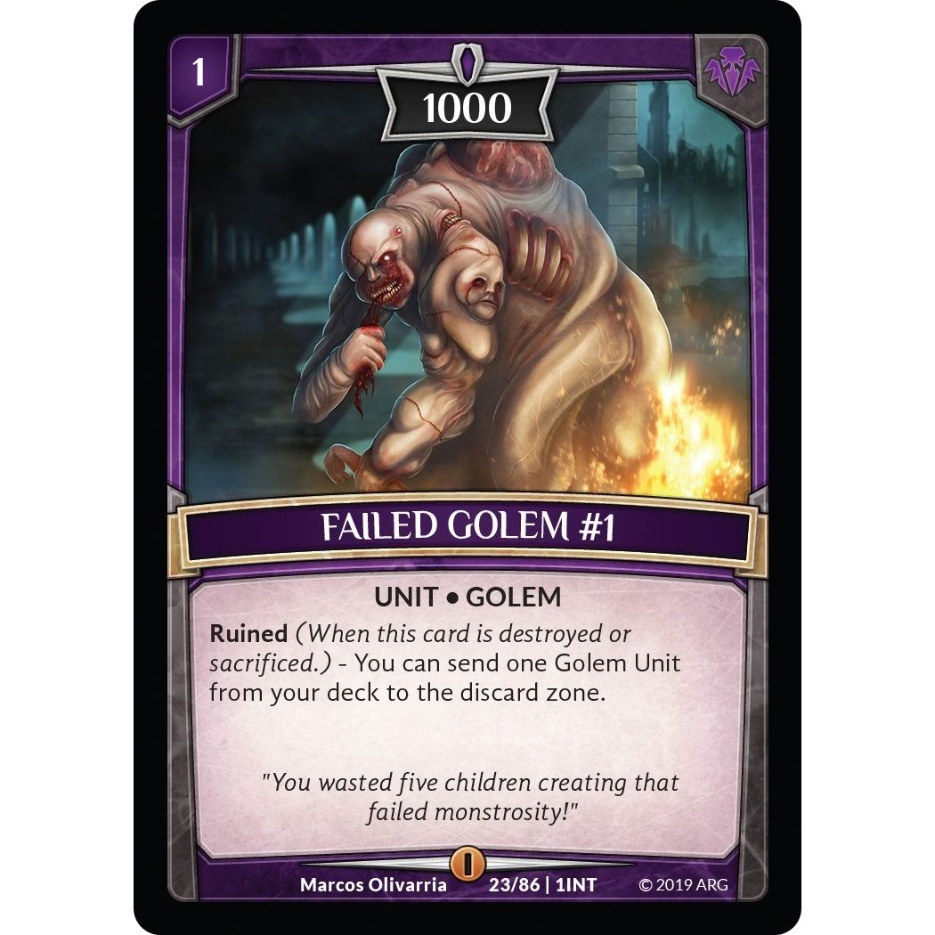 Image for Failed Golem #1 (23/86 | 1INT) (INT) - Argent Saga TCG