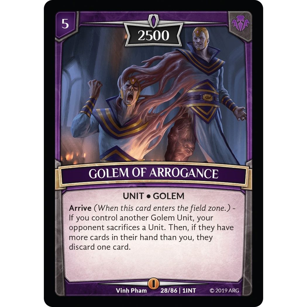 Image for Golem of Arrogance (28/86 | 1INT) (INT) - Argent Saga TCG