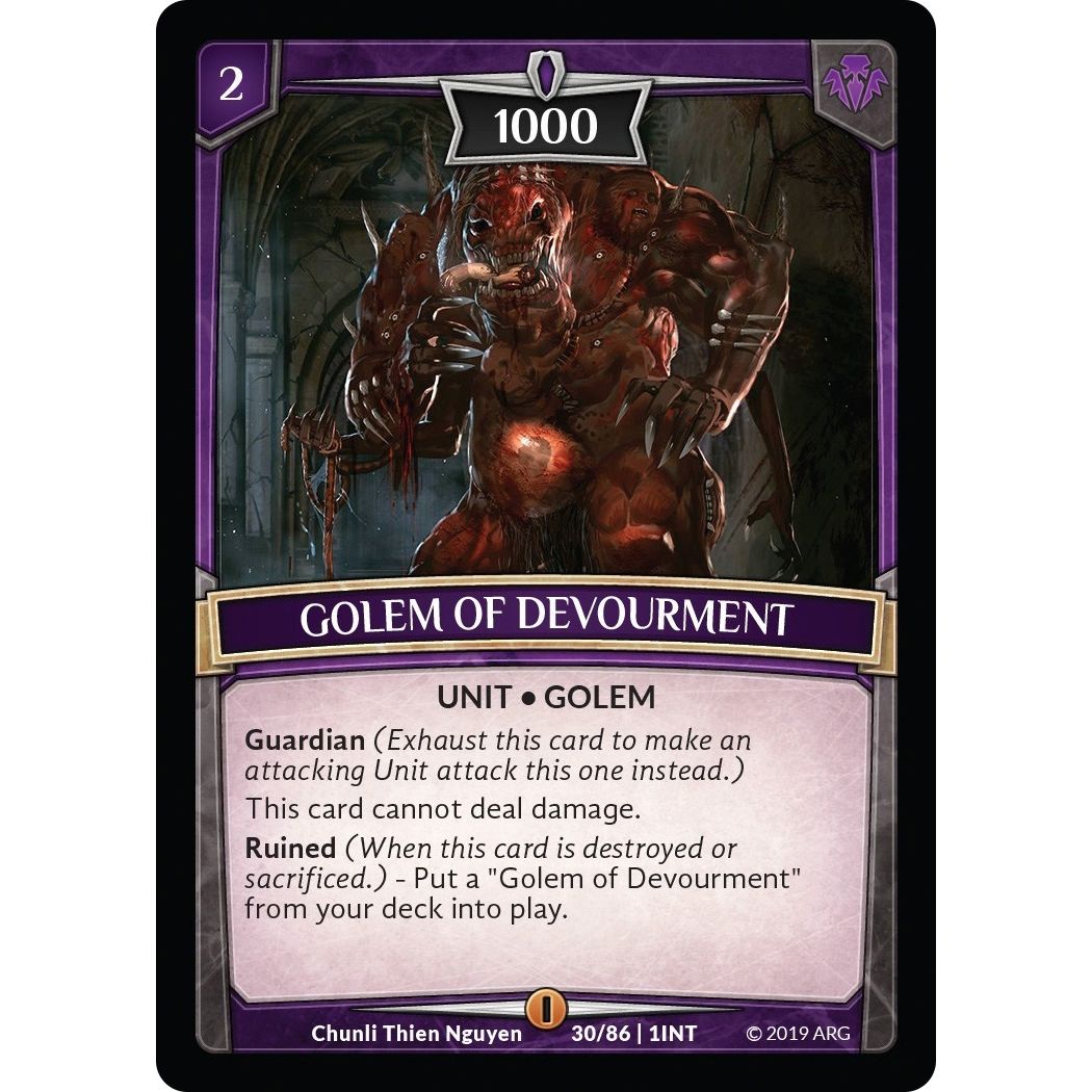 Image for Golem of Devourment (30/86 | 1INT) (INT) - Argent Saga TCG
