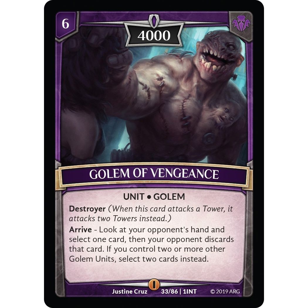 Image for Golem of Vengeance (33/86 | 1INT) (INT) - Argent Saga TCG