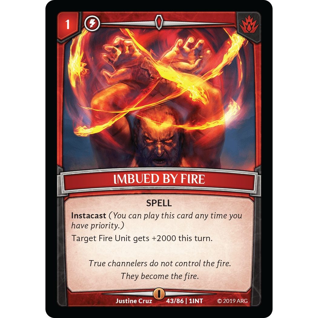 Image for Imbued by Fire (43/86 | 1INT) (INT) - Argent Saga TCG