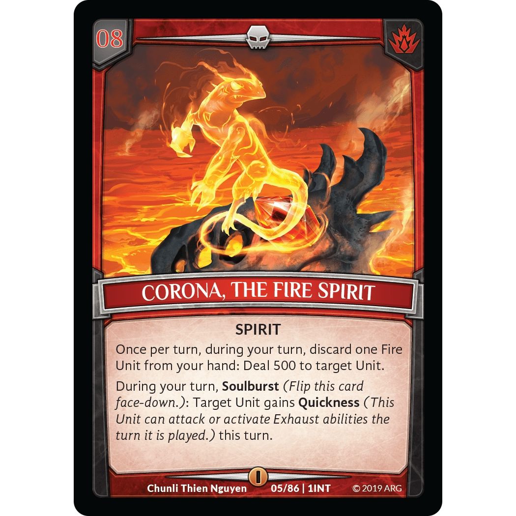 Image for Corona, the Fire Spirit (5/86 | 1INT) (INT) - Argent Saga TCG