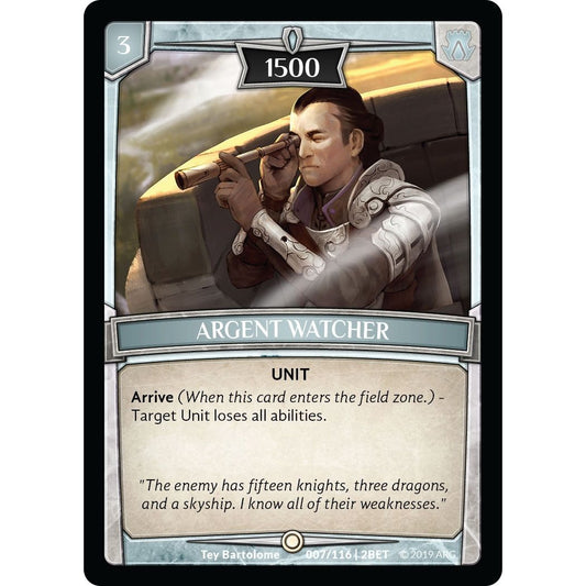 Image for Argent Watcher (7/116 | 2BET) (BET) - Argent Saga TCG