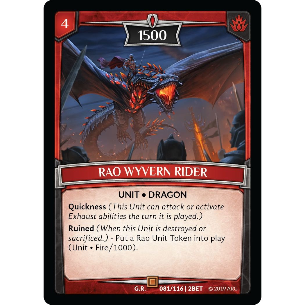 Image for Rao Wyvern Rider (81/116 | 2BET) (BET) - Argent Saga TCG