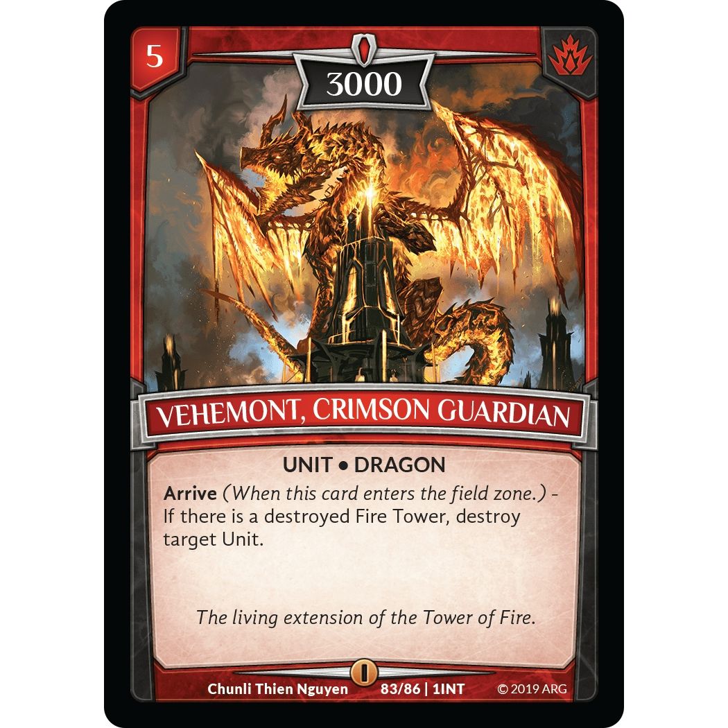 Image for Vehemont, Crimson Guardian (83/86 | 1INT) (INT) - Argent Saga TCG