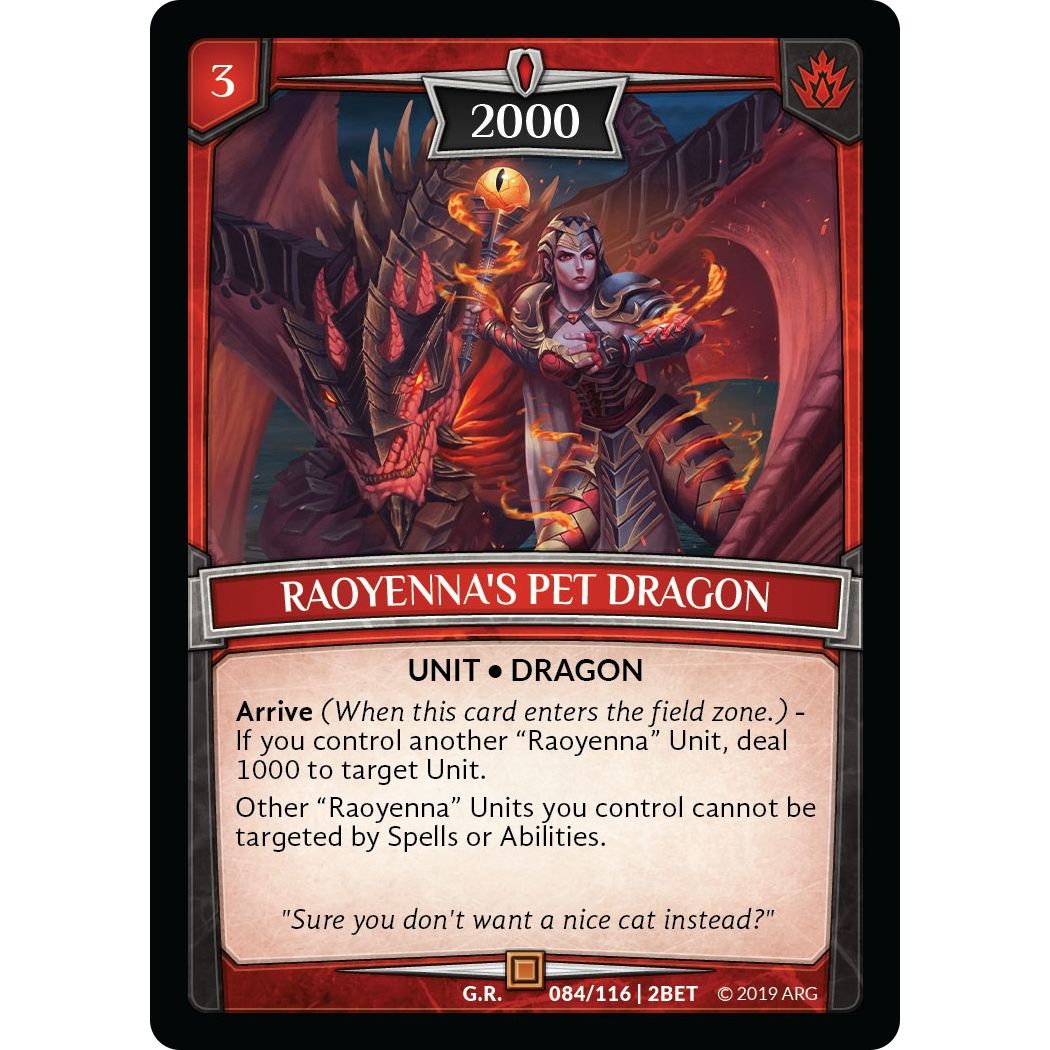 Image for Raoyenna's Pet Dragon (84/116 | 2BET) (BET) - Argent Saga TCG