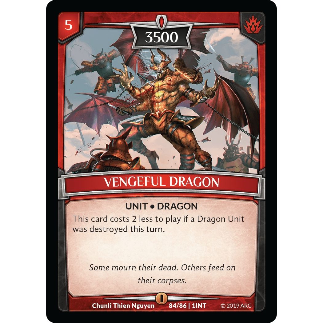 Image for Vengeful Dragon (84/86 | 1INT) (INT) - Argent Saga TCG