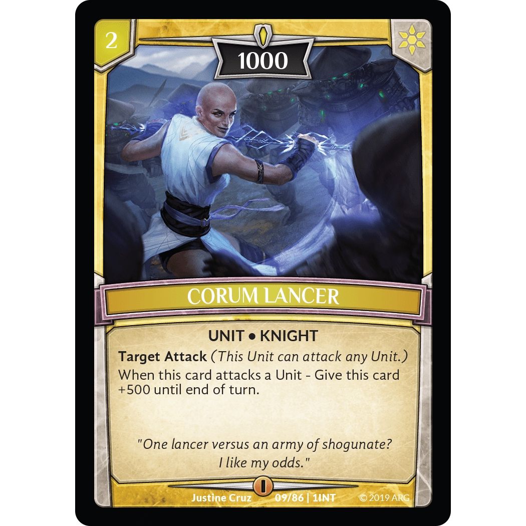 Image for Corum Lancer (9/86 | 1INT) (INT) - Argent Saga TCG