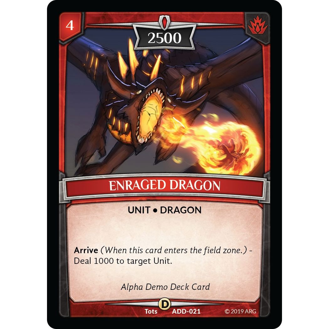 Image for Enraged Dragon (ADD-021) (ADD) - Argent Saga TCG