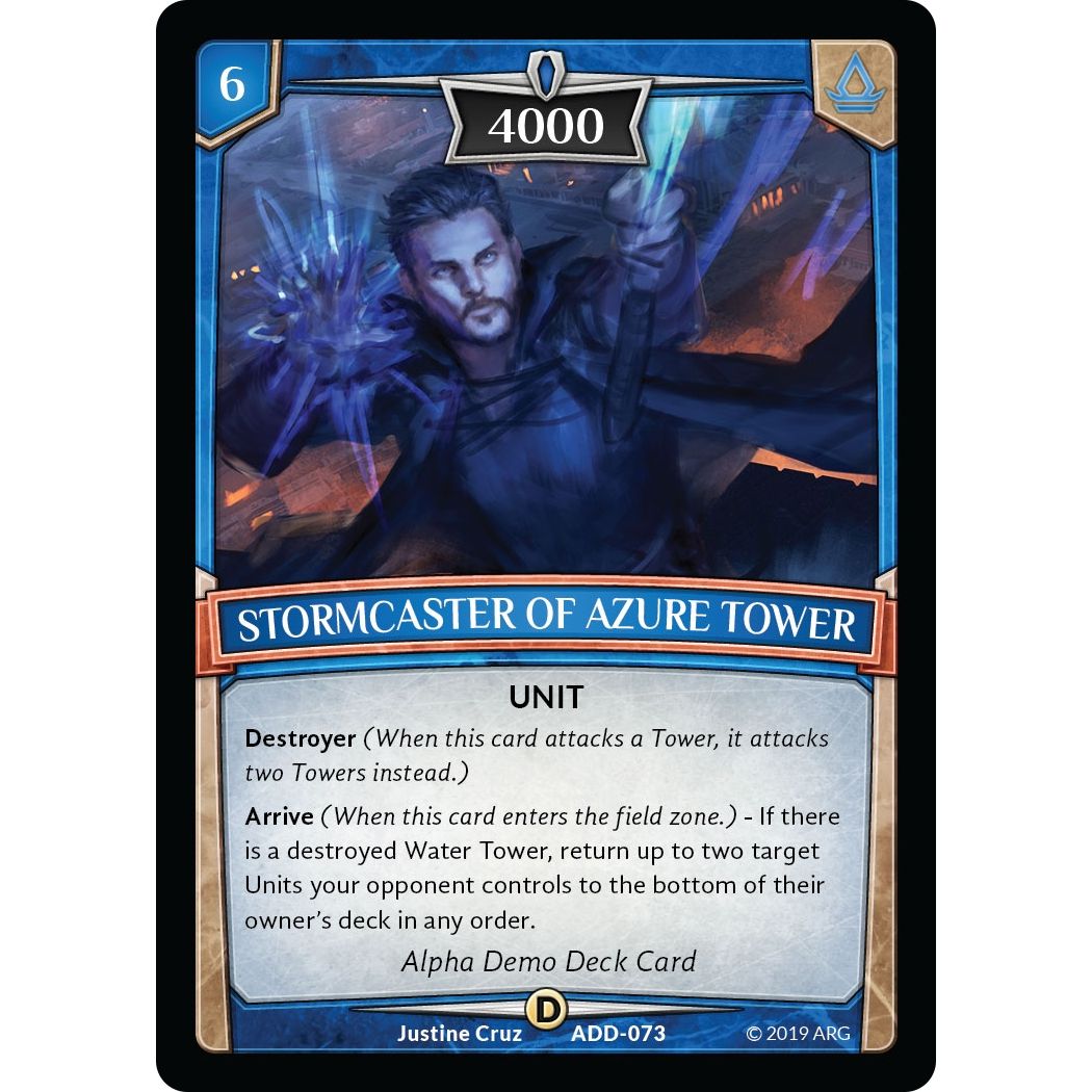 Image for Stormcaster of Azure Tower (ADD-073) (ADD) - Argent Saga TCG