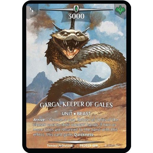 Image for Garga, Keeper of Gales (Full Art) (PR2019-008) (PR) - Argent Saga TCG