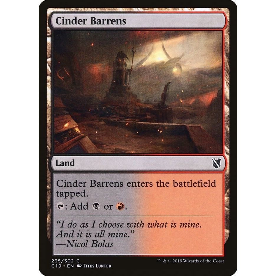 Image for Cinder Barrens (235) (C19) - Magic: The Gathering