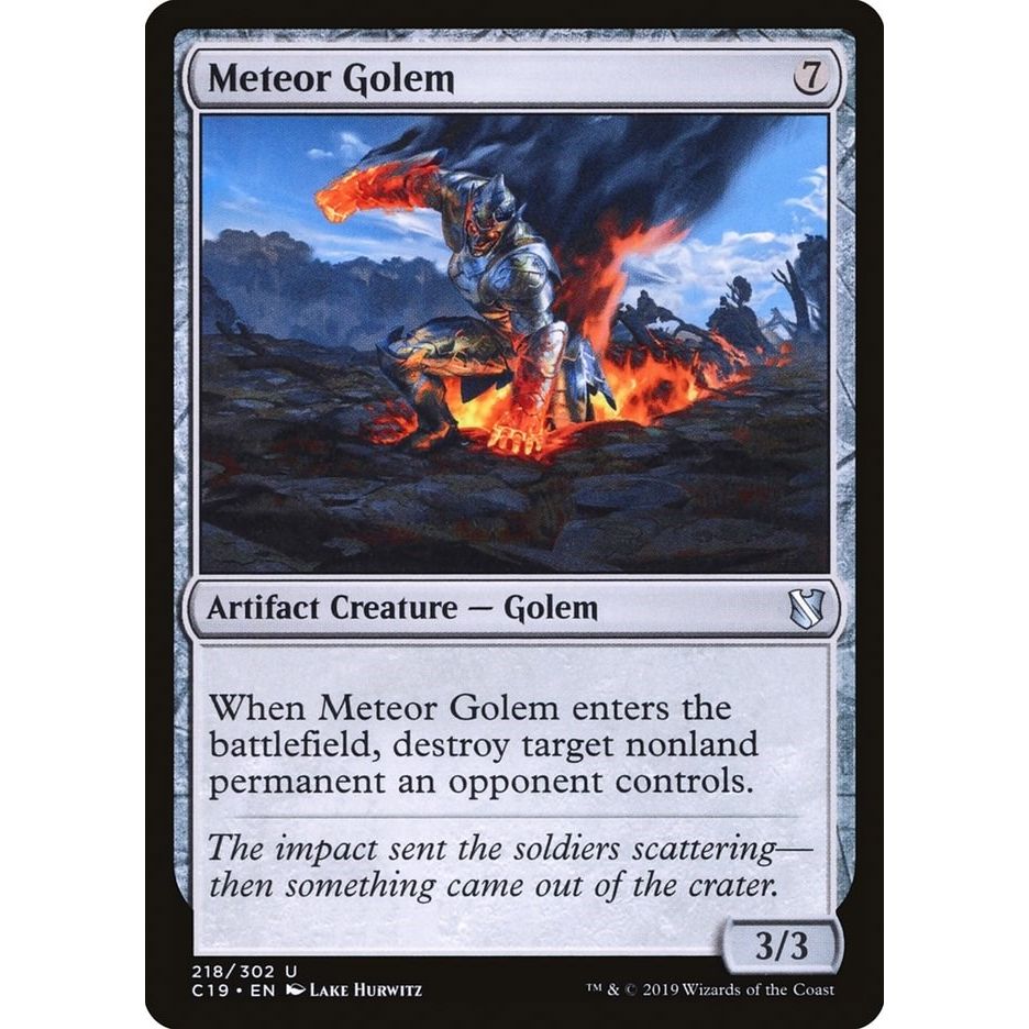 Image for Meteor Golem (218) (C19) - Magic: The Gathering