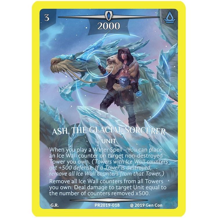Image for Ash, the Glacial Sorcerer (Gold Metal) (PR2019-018) (PR) - Argent Saga TCG