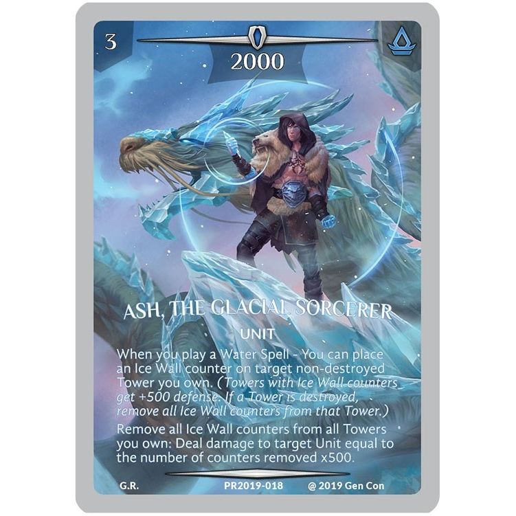 Image for Ash, the Glacial Sorcerer (Silver Metal) (PR2019-018) (PR) - Argent Saga TCG