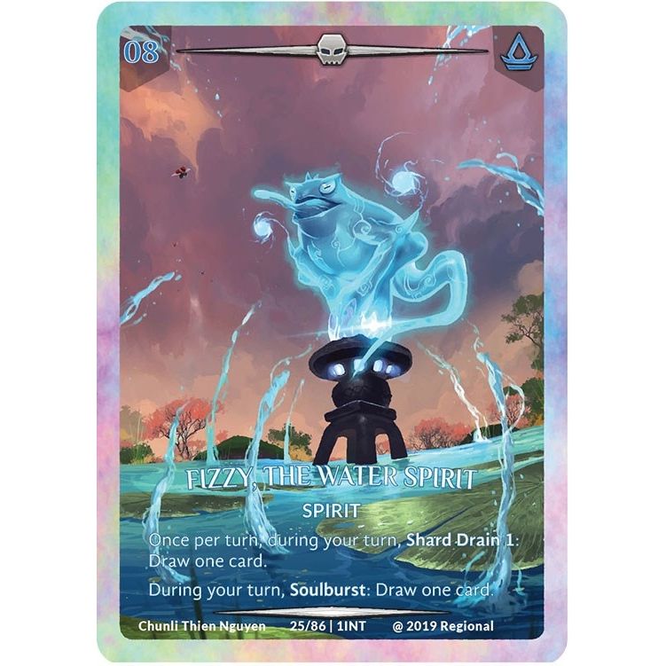Image for Fizzy, the Water Spirit (Rainbow Metal) (25/86 | 1INT) (PR) - Argent Saga TCG